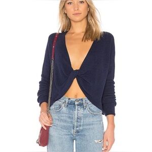 Lovers + Friends Revolve Long Sleeve Twisted Front Blue Size S New with tag